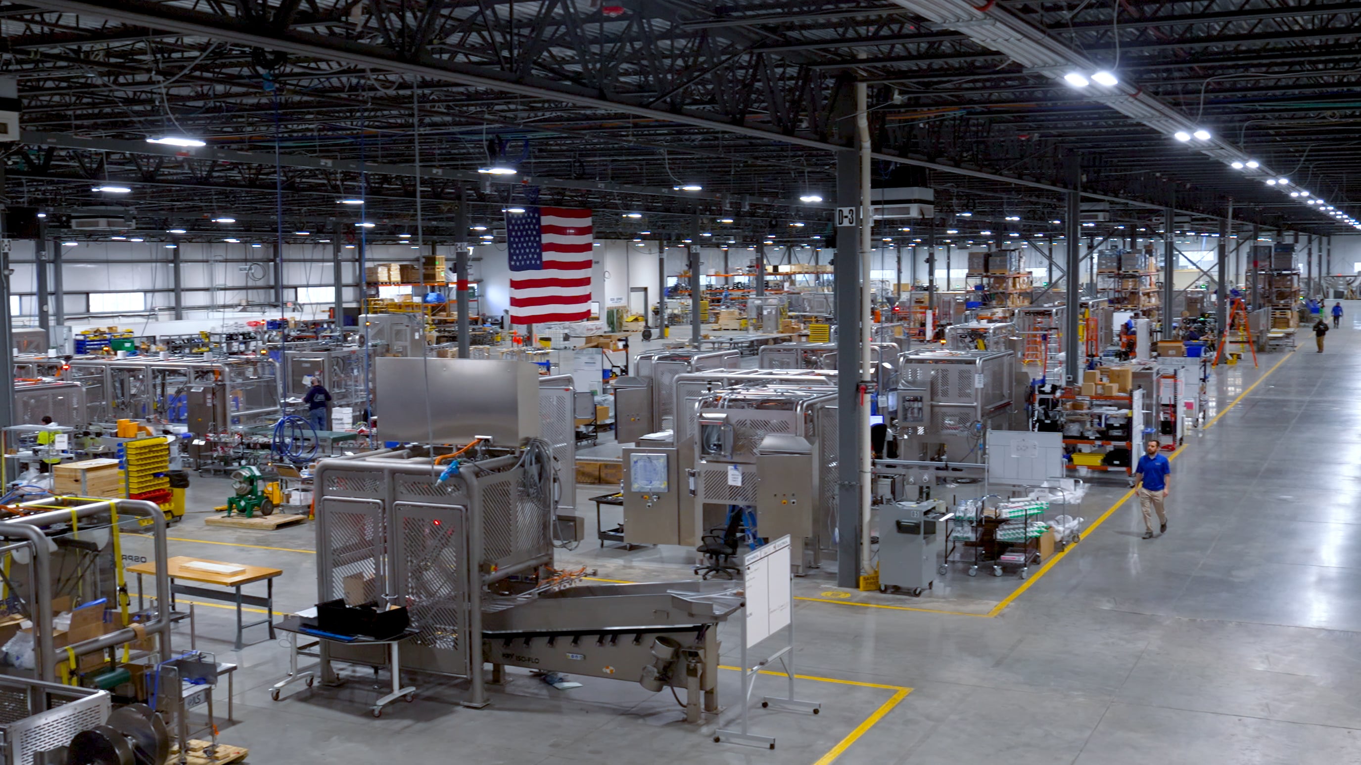 JLS engineers testing a robotic packaging system in the JLS FLIGHT LAB in York, Pennsylvania