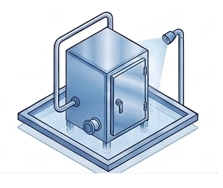 Stainless steel construction icon