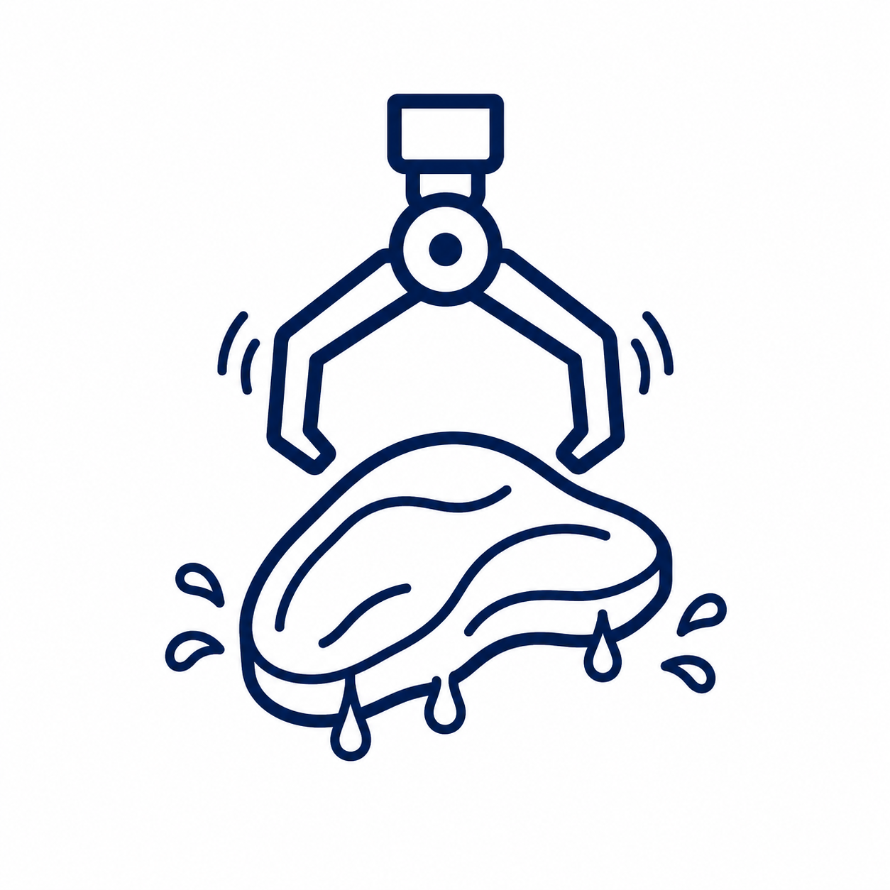 Gripping wet, slippery raw poultry