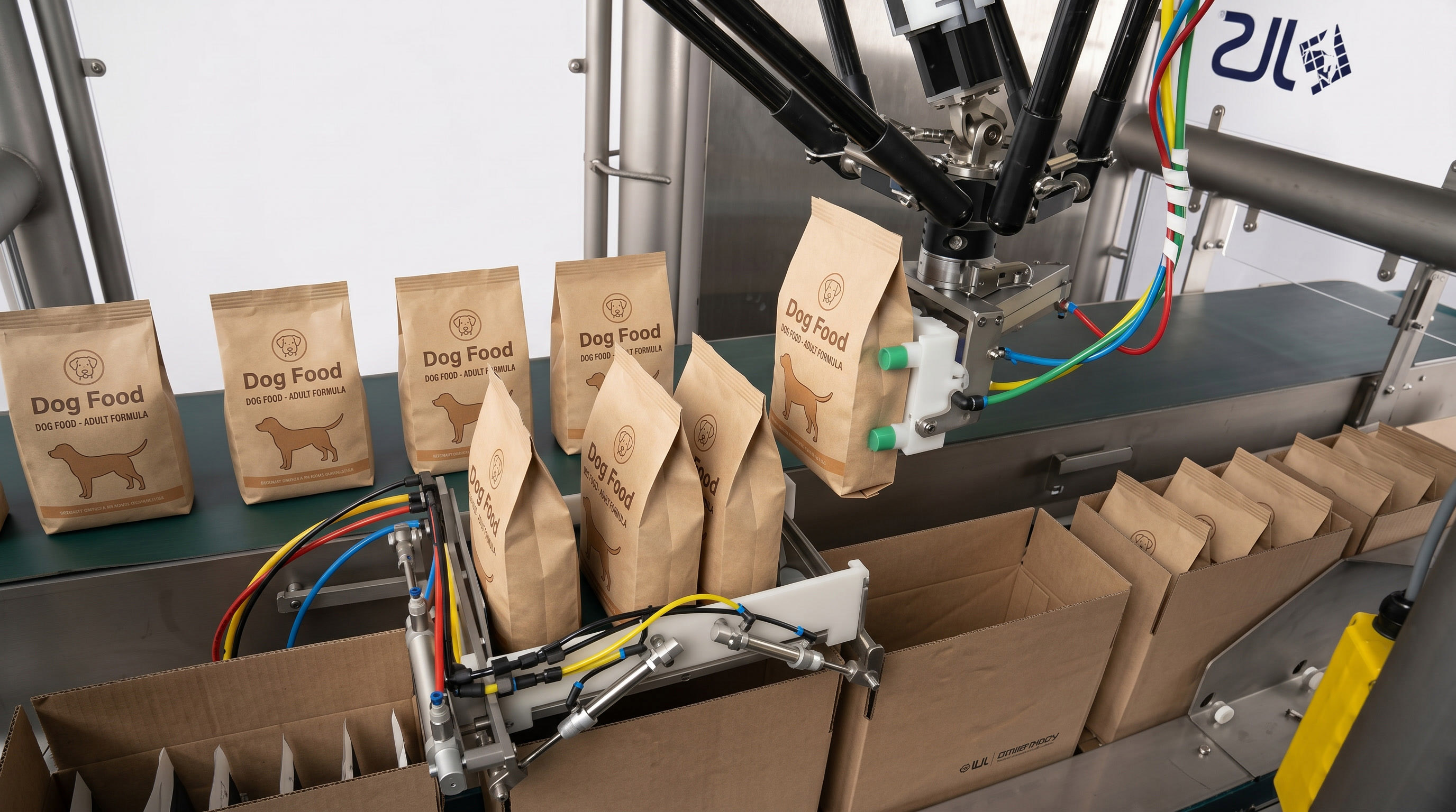 Pet food robotic packaging automation